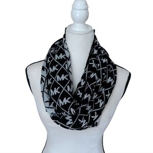 Michael Michael Kors Infinity Scarf Black Gray Shimmer